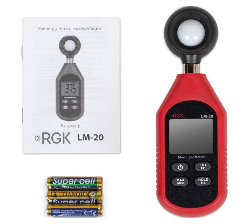 Комплект Люксметра RGK LM-20 и термогигрометра AMO H605 Комплект Люксметра RGK LM-20 и термогигрометра AMO H605